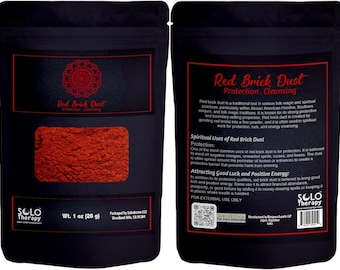 Solo Therapy Red Brick Dust, 28 grams, Red Brick for Protection, Cleansing, Keep Away your Home from Negative Energies