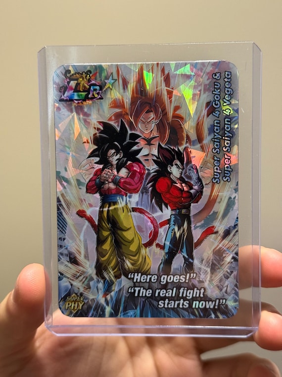 Custom Dokkan Battle LR PHY Super Saiyan 4 Goku and Ss4 Vegeta + SS4 Gogeta  - Etsy