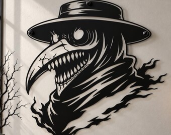 Plague Doctor SVG - Black Death Mask DXF - Dark Art CNC File