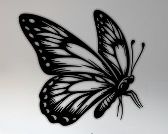 Butterfly Laser Cut SVG | Butterfly Wall Art | Cricut Butterfly silhouette and dxf