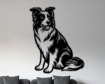 Border Collie SVG, Laser Cut Silhouette (Digital Files)
