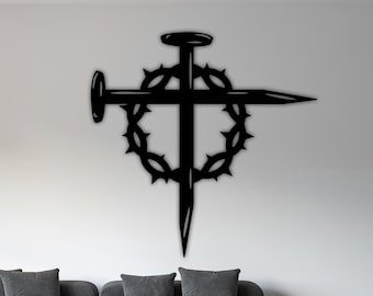 Nail cross dxf file, cnc, dxf, plasma, glowforge, png, laser cut, printable