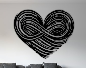 Love Heart Silhouette SVG, Valentine's Day Laser Cut File (Digital File)