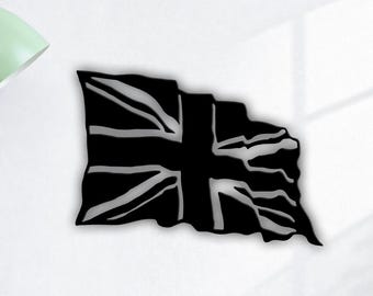Union Jack Laser Cut SVG DXF | British Flag Silhouette | Cricut Glowforge Plasma Cut File