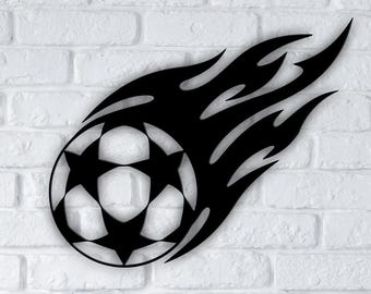 Soccer Ball SVG | Football silhouette and cricut file, Ball house laser cut dxf