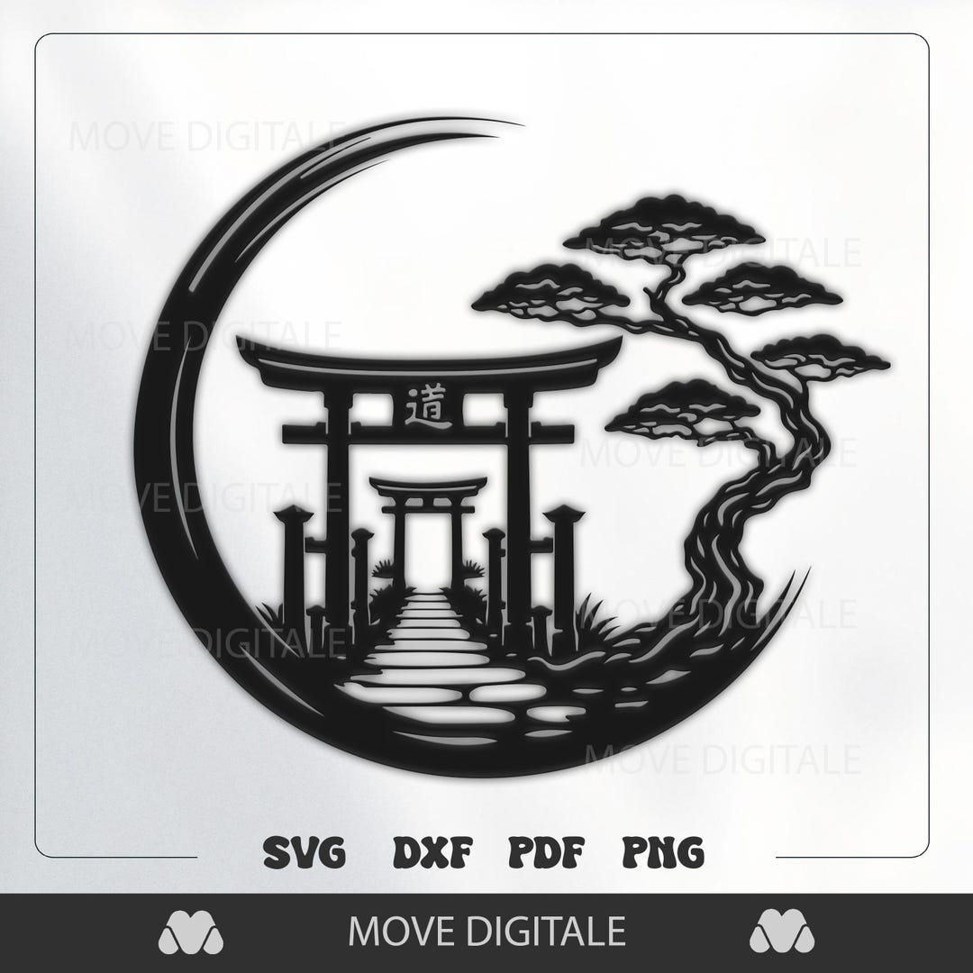 japanese-torii-gate-svg-zen-landscape-circle-cut-file-bonsai-tree