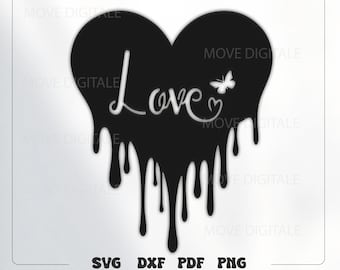 Love Heart SVG - Valentine's Day Laser Cut - CNC Plasma Glowforge Heart Design