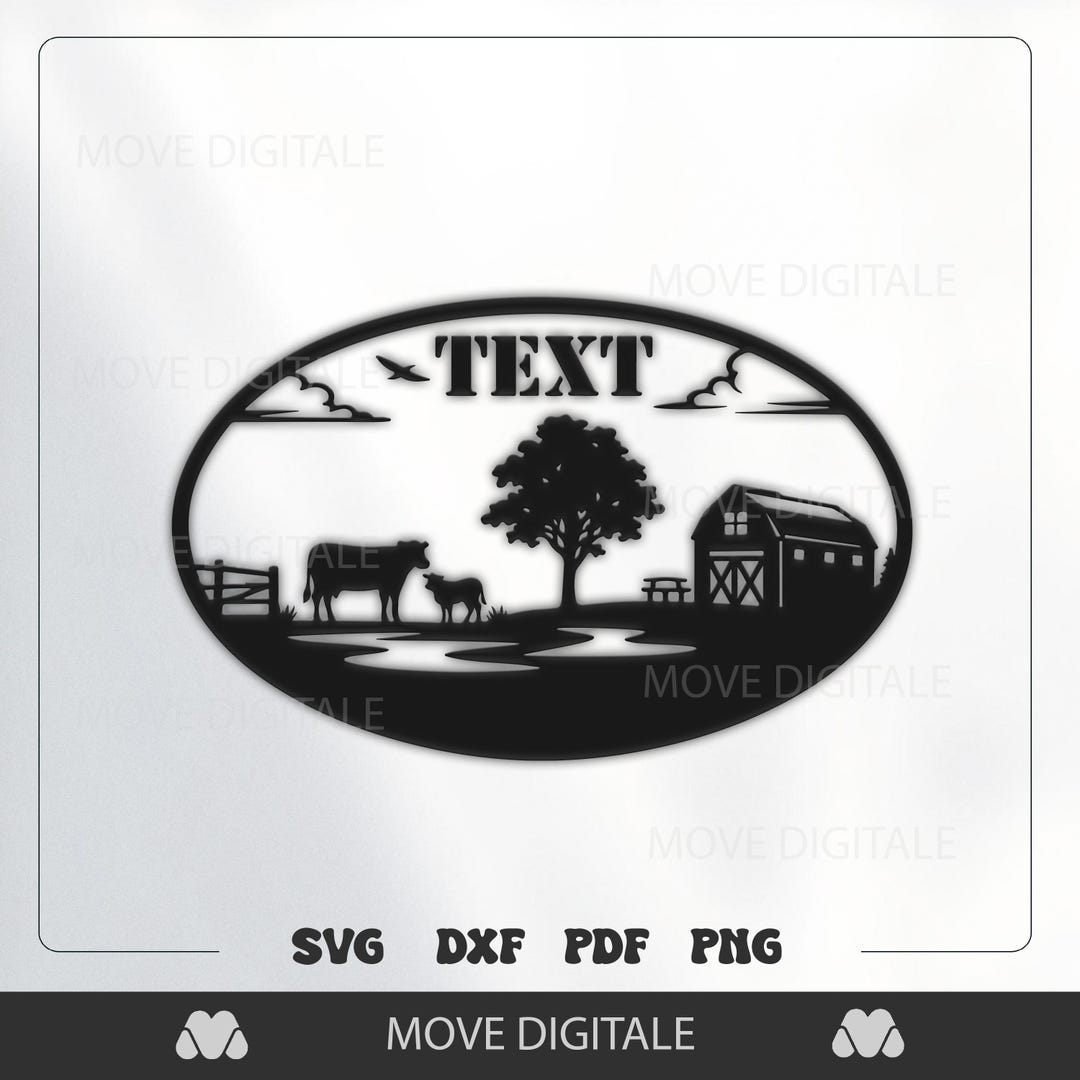 Pink Ranch Sign Svg Custom Farm Sign SVG - Cow Barn Ranch Metal Wall Art for Plasma CNC ...