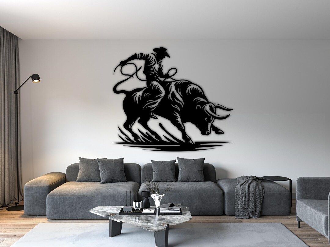 Rodeo Bull Rider Metal Wall Art, Plasma Cut (digital Files) - Etsy ...