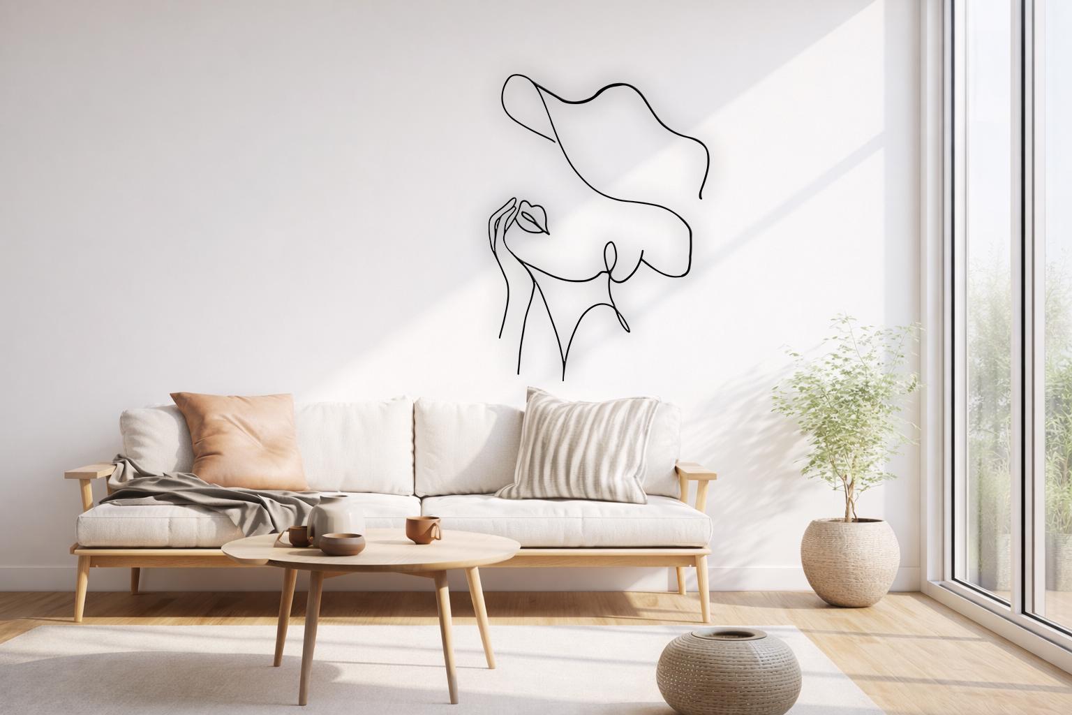 Abstract Female Line Art SVG | Minimal Female Wall Art | Woman ...