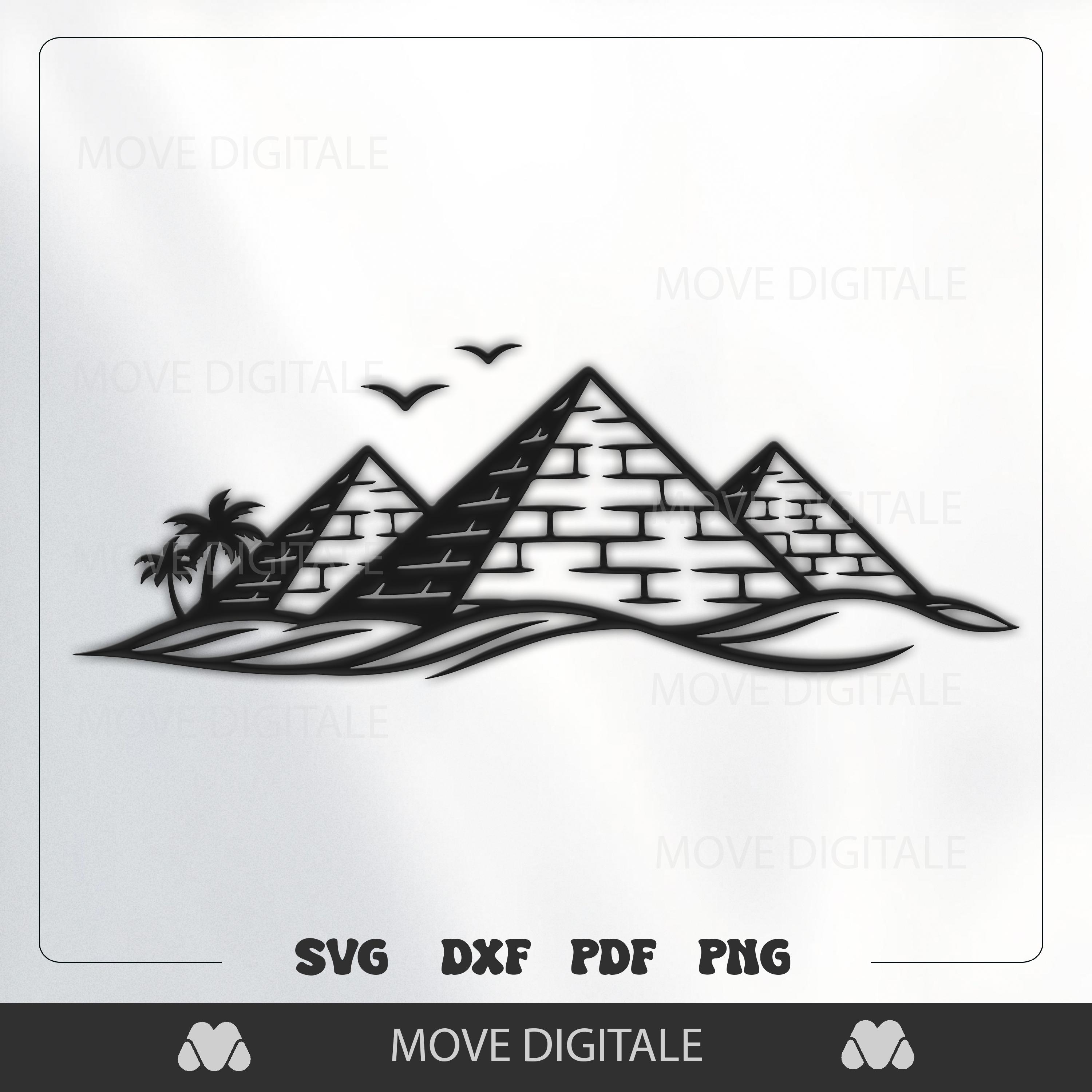 Egypt Pyramids SVG - Ancient Egypt Wall Art - CNC Plasma Laser Cut ...