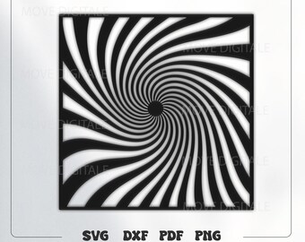 Spiral Optical Illusion SVG - Abstract Geometric Wall Art - CNC Plasma Laser Cut File