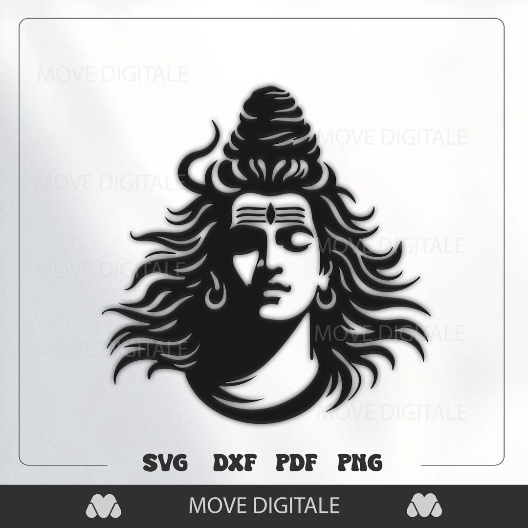 Lord Shiva Nataraja SVG DXF | Hindu God Silhouette | Spiritual Wall Art ...
