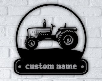 Tractor Custom SVG | Farm silhouette and cricut file, Farm house laser cut dxf
