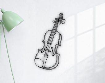 Violin SVG DXF | Violin Laser Cut and Silhouette | Music Instrument Cricut Glowforge Plasma Cut File
