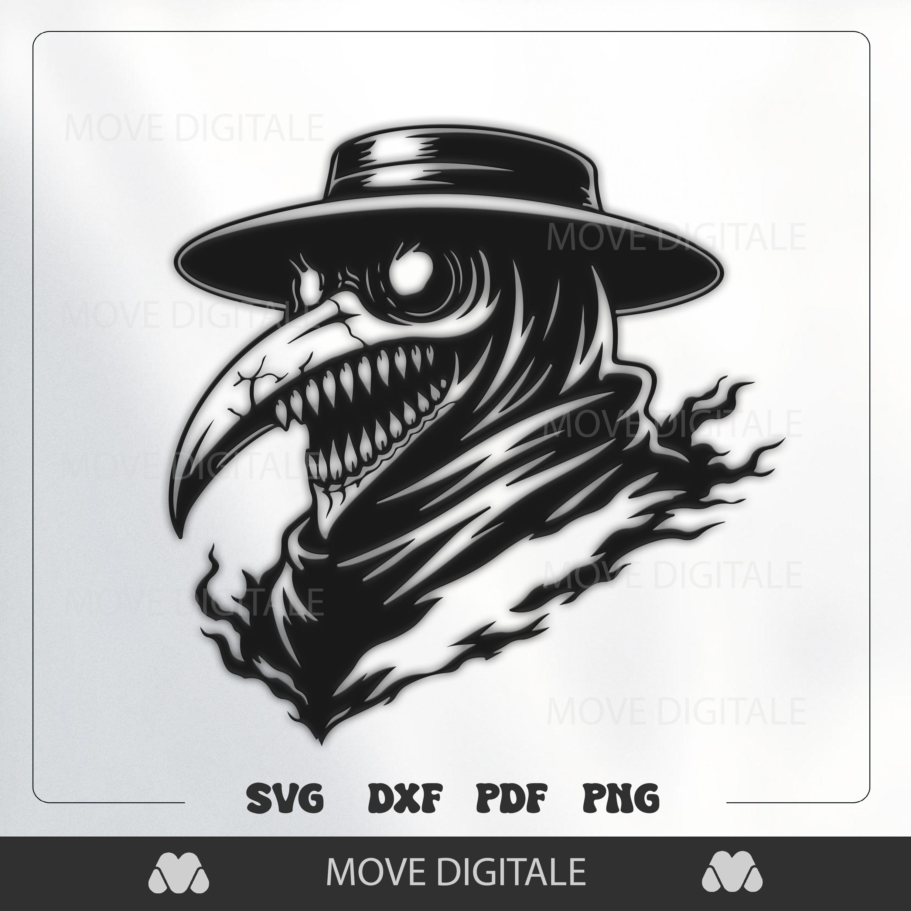 Plague Doctor SVG - Black Death Mask DXF - Dark Art CNC File - Etsy Canada