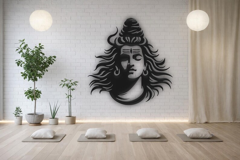 Lord Shiva Nataraja SVG DXF | Hindu God Silhouette | Spiritual Wall Art ...