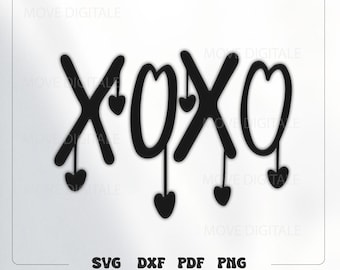 XOXO Love SVG - Valentine's Day Laser Cut File - CNC Plasma Glowforge Love Quote Design