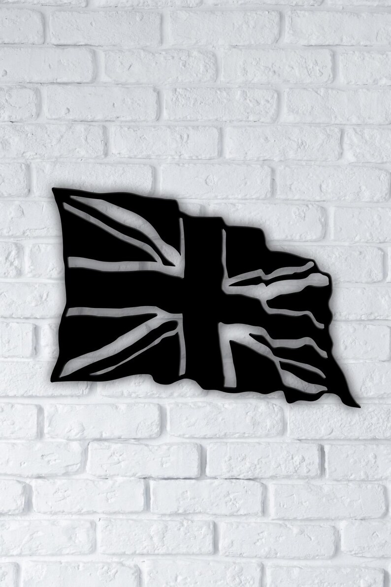 Union Jack Laser Cut SVG DXF | British Flag Silhouette | Cricut ...