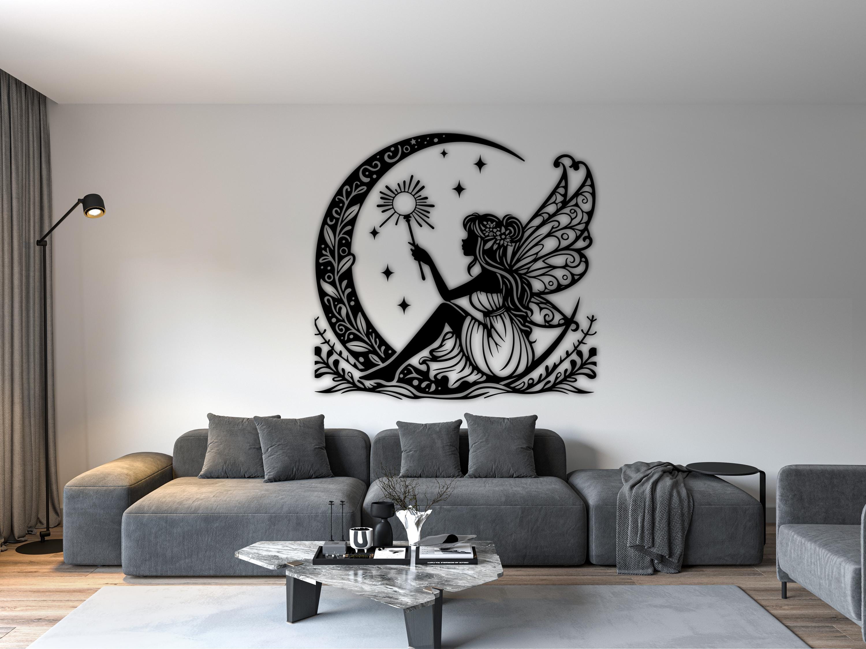 Fairy Moon Metal Wall Art, Laser Cut File (digital Download) - Etsy