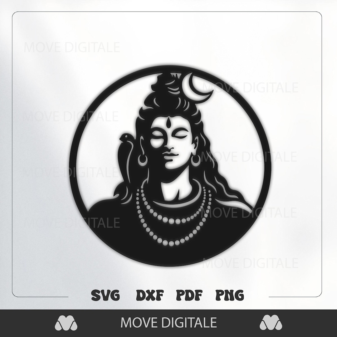 Shiva Meditation SVG DXF | Hindu God Silhouette | Spiritual Wall Art ...