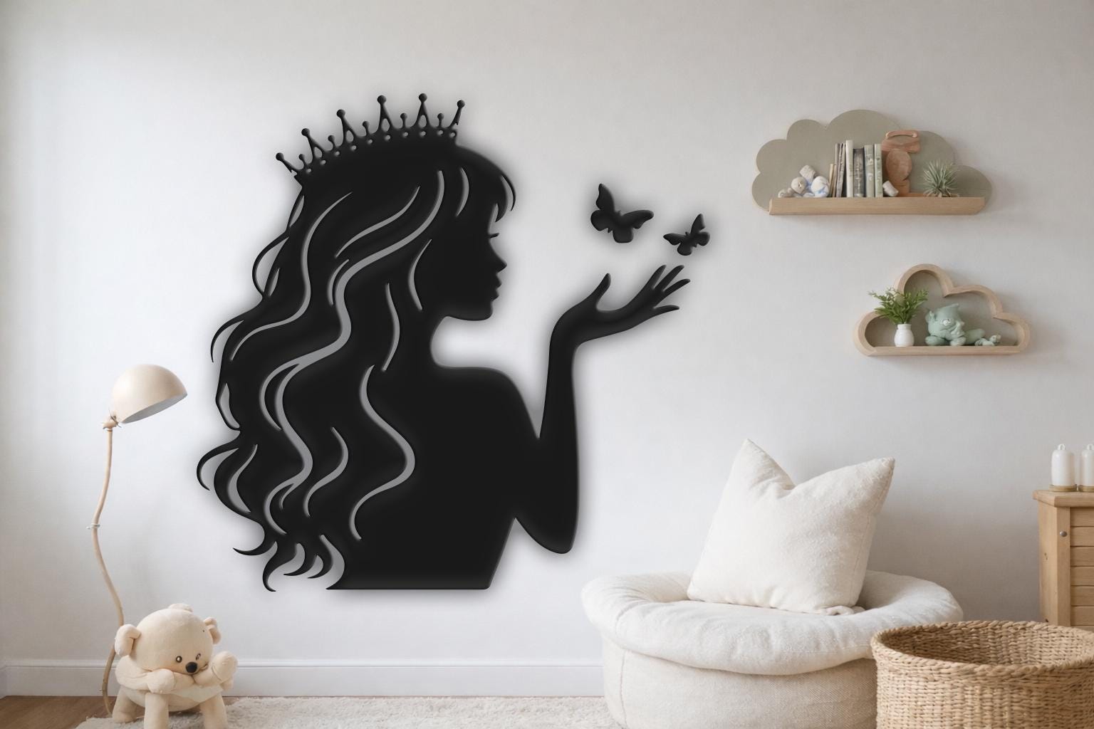 Princess Metal Wall Art SVG - Princess Laser Cut - Queen