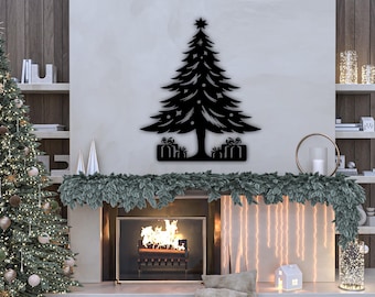 Christmas Tree PNG Decal Merry Christmas Laser Cut Design (Digital Download)