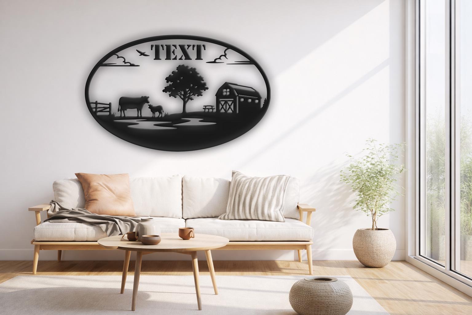 Pink Ranch Sign Svg Custom Farm Sign SVG - Cow Barn Ranch Metal Wall Art for Plasma CNC ...