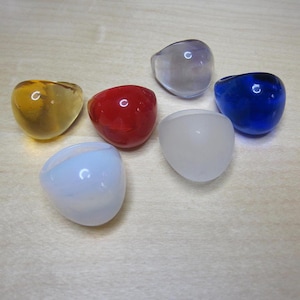 Murano Glass Domed Rings --Vintage 1980's, 1990's Various Colors