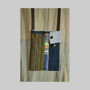 Bolsa para el cuello, billetera de viaje, collar textil boho hippie, mini bolsa secreta, dinero pequeño hecho a mano y bolsa de teléfono para medicina, idea de regalarle
