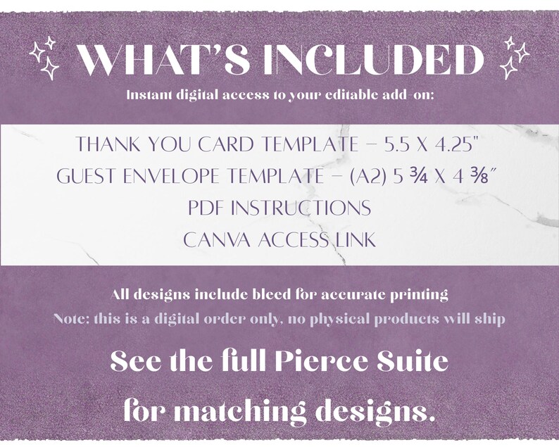 Editable Wedding Thank You Note Template – Minimal Modern Canva Pierce ...
