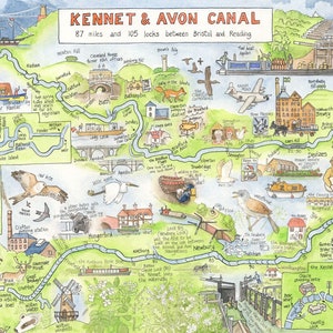 Mappa di Kennet e Avon Canal, download digitale