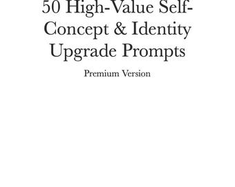 50 Self-Concept Journal Prompts | Identity Shift, Confidence Boost, Mindset Growth | Printable PDF, Digital Download, Aesthetic Journal