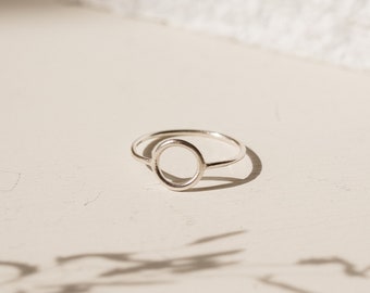 Sterling Silver Circle Ring - Minimalist Handmade Jewellery