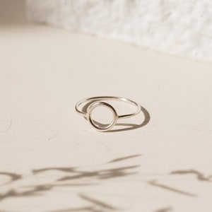 Sterling Silver Circle Ring Minimalist Handmade Jewellery image 1