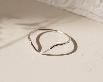 Eco Silver Curve Stacking Ring - 100% recycled sterling silver