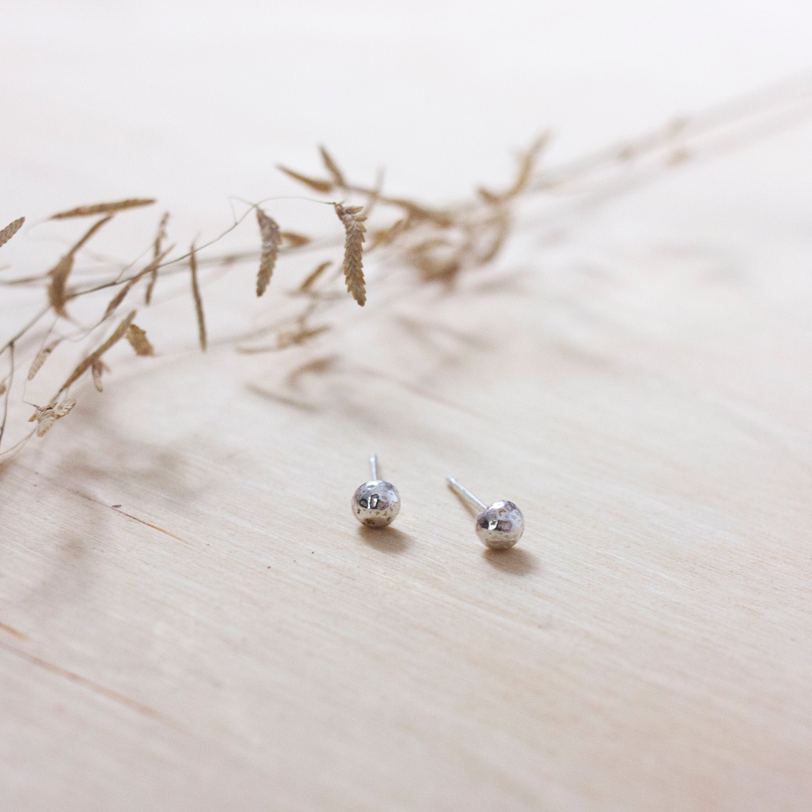 Recycled Zero-Waste Stud Earrings | Sterling Silver