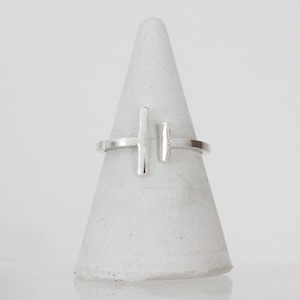 Sterling Silver Open Bar Ring - Minimalist Handmade Jewellery