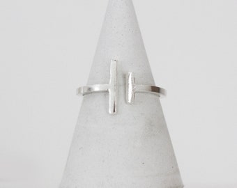 Sterling Silver Open Bar Ring - Minimalist Handmade Jewellery