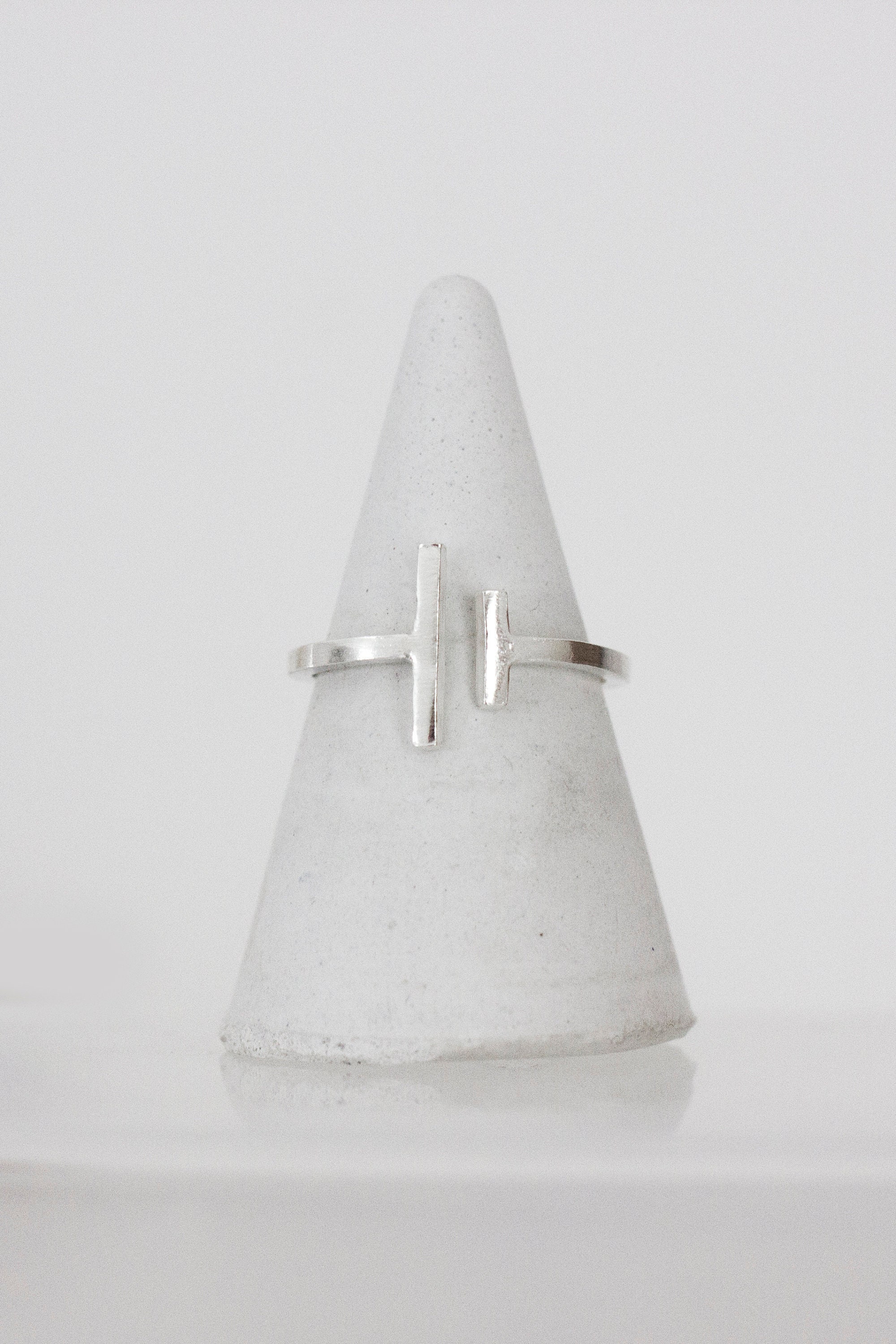 sterling Silver Open Bar Ring - Minimalist Handmade Jewellery