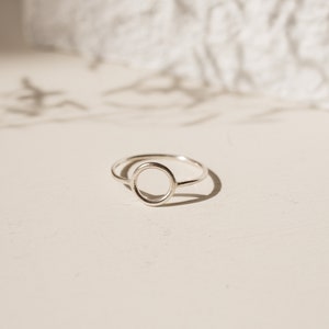 Sterling Silver Circle Ring Minimalist Handmade Jewellery image 2