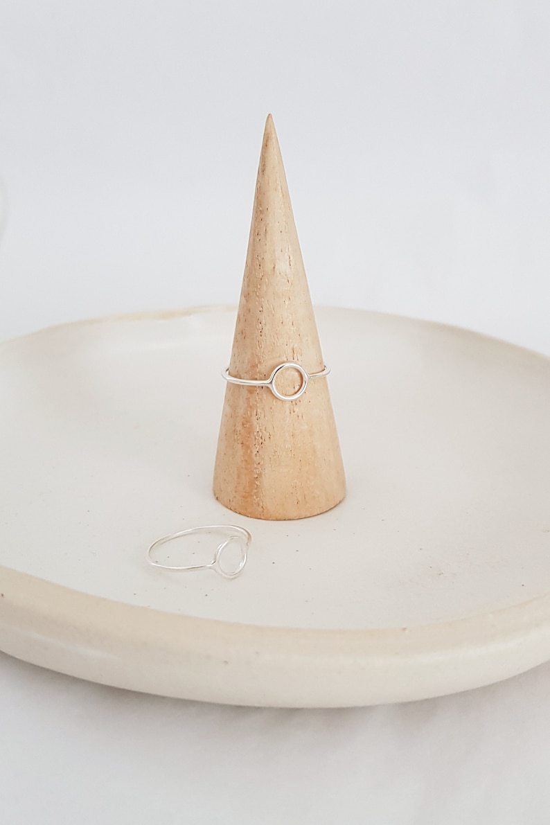 Sterling Silver Circle Ring Minimalist Handmade Jewellery image 5