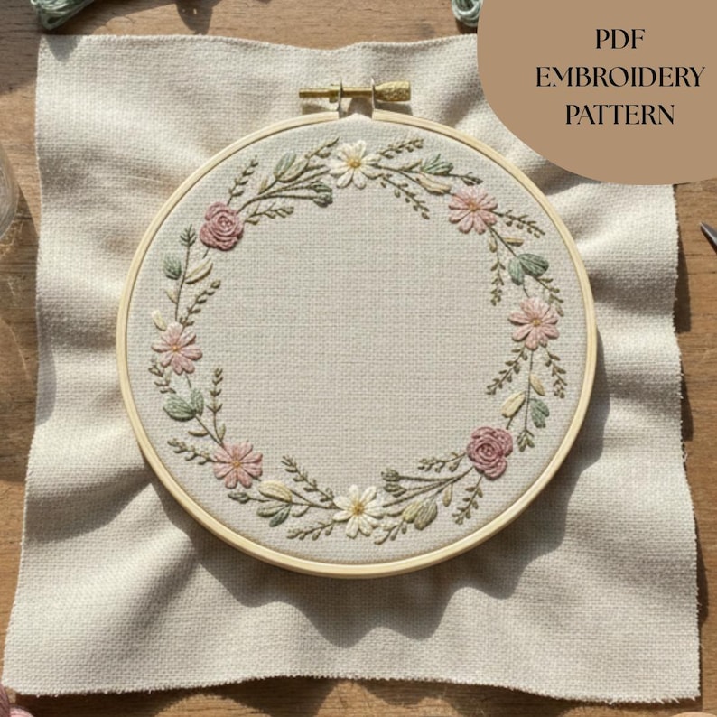 Wildflower Garden Embroidery Pattern PDF File - Etsy
