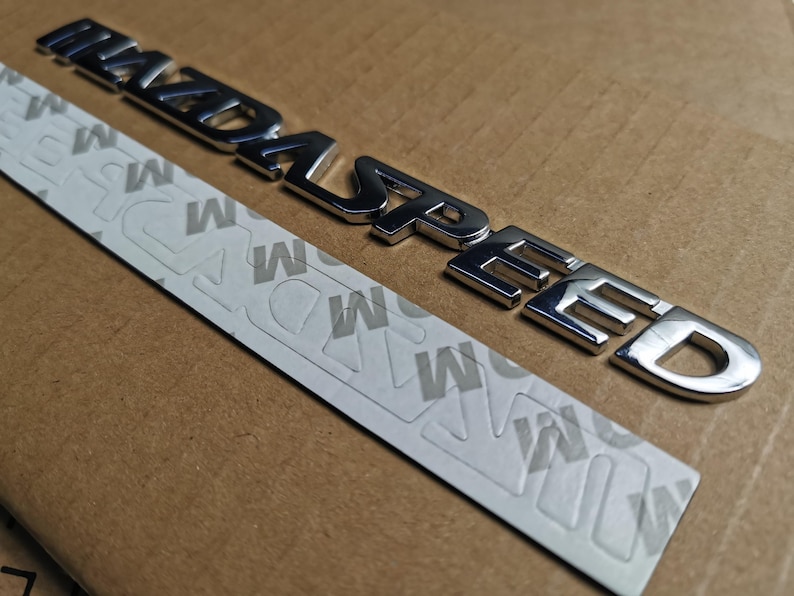 Mazdaspeed Chrome Metal Emblem (14.4 X 1.4 Cm) – 3D Adhesive Badge With ...
