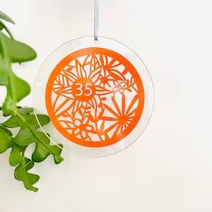 35th Wedding Anniversary Gift / Coral Anniversary Gifts / Gifts for Couple / Anniversary Ornament / 1990 2025 / 35 Years Married