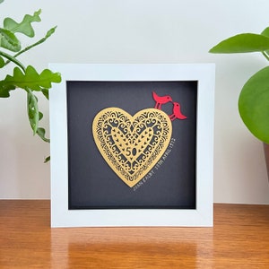 Golden Wedding Anniversary Personalised Frame / Parents Anniversary / Anniversary Gifts /Paper Cut Art  / When Calls the Heart