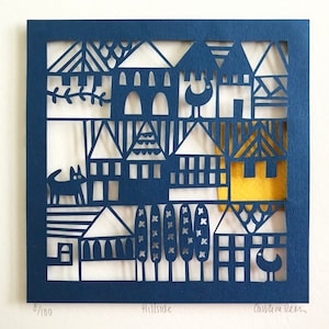 Papercut Art / Papercut /  3d Paper Wall Art / Scherenschnitte /  Paper cutting / Architectural Art / Gallery Wall Art / wall Decor