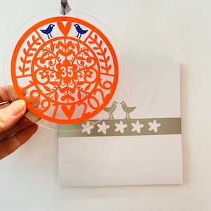 35th Anniversary Suncatcher for Couple 1991 2026