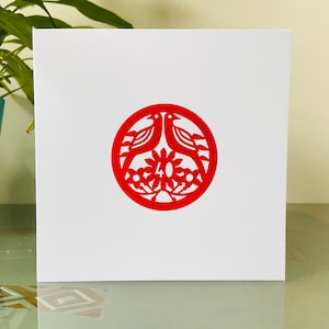 Carte de 40e anniversaire / Anniversaire de mariage rubis / Cartes faites main / Carte de mariage 40e / 40e anniversaire