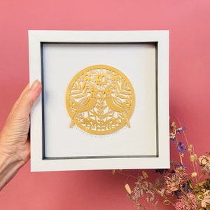 50th Wedding Anniversary Gifts / Anniversary Gifts for Parents / Framed Paper Cut Art / Wedding Gifts for Parents